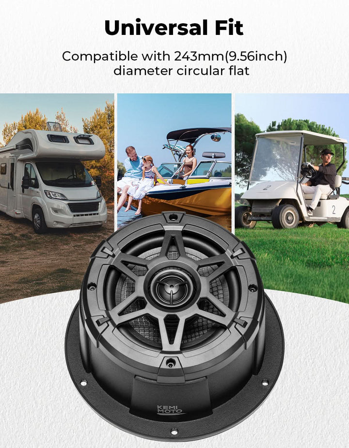 Universal 6.5" Speaker Pods with Enclosures (IPX5 Water-Resistant)