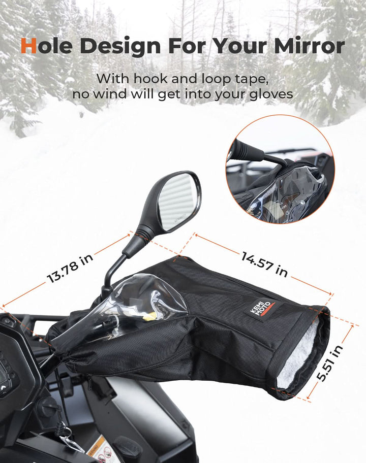 Upgraded ATV Waterproof Gloves for Motorcycle Sportsman Grizzly Scrambler FourTrax - Kemimoto