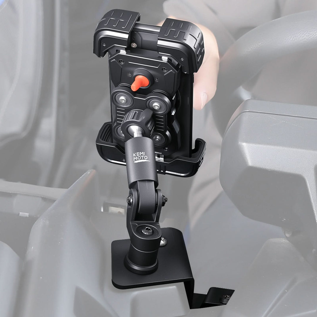 X3 Phone Mount Aluminum Anti-Vibration 360° Adjustable Holder for Can-Am Maverick X3 & Max - Kemimoto