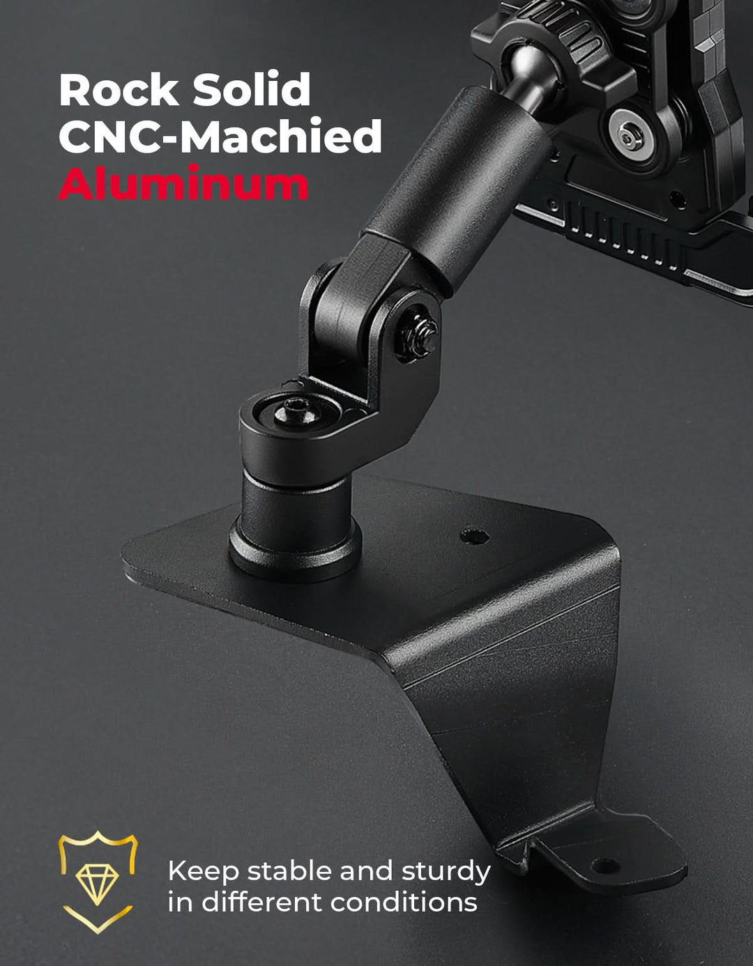 X3 Phone Mount Aluminum Anti-Vibration 360° Adjustable Holder for Can-Am Maverick X3 & Max - Kemimoto