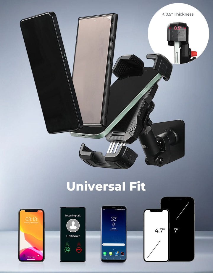 X3 Phone Mount Aluminum Anti-Vibration 360° Adjustable Holder for Can-Am Maverick X3 & Max - Kemimoto