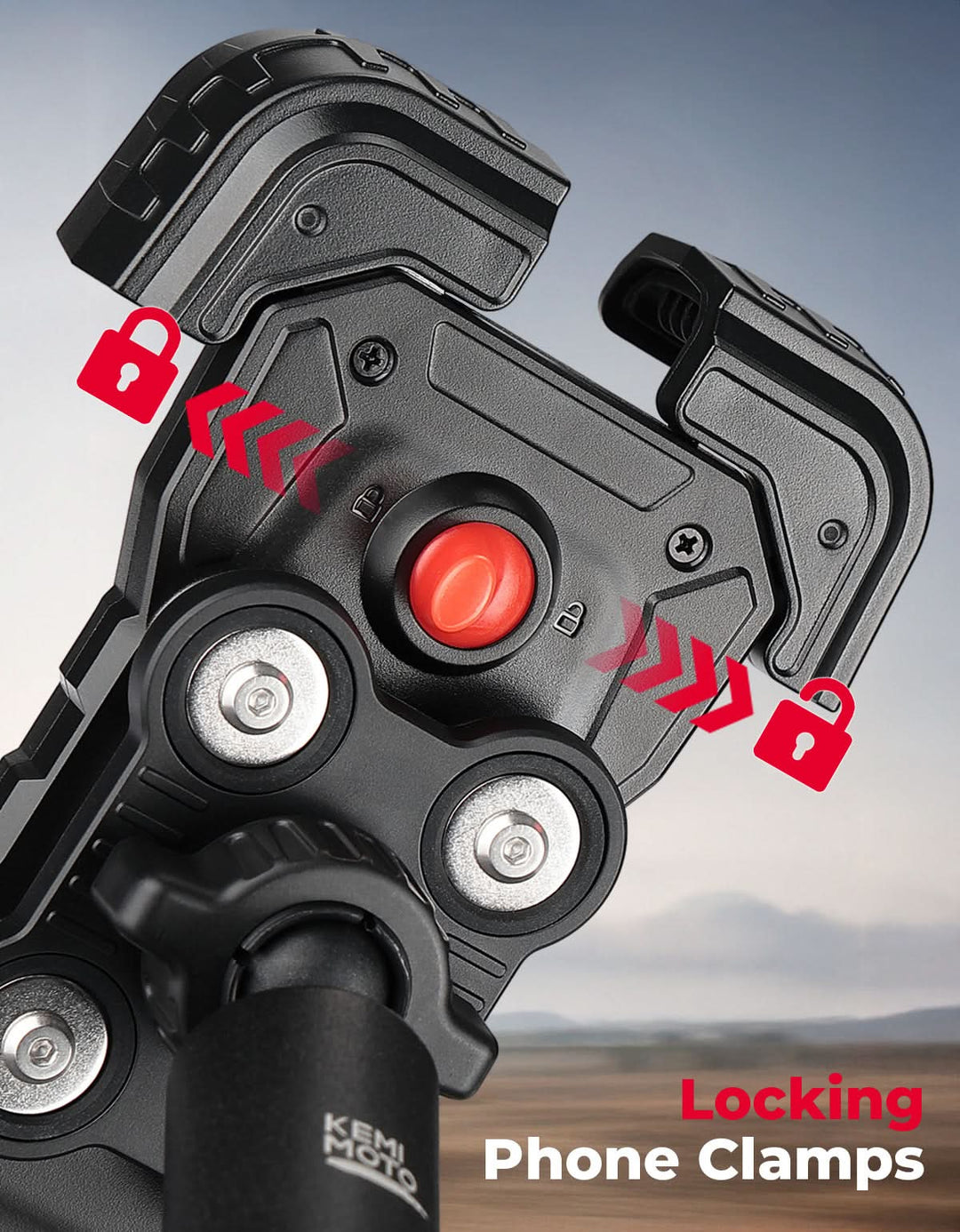 X3 Phone Mount Aluminum Anti-Vibration 360° Adjustable Holder for Can-Am Maverick X3 & Max - Kemimoto