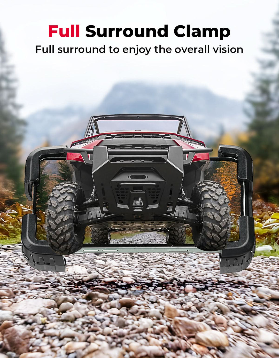 Phone Mount Holder for Polaris Ranger 1000/XP/Crew XP, Fits 4.7" - 7.0" Phones