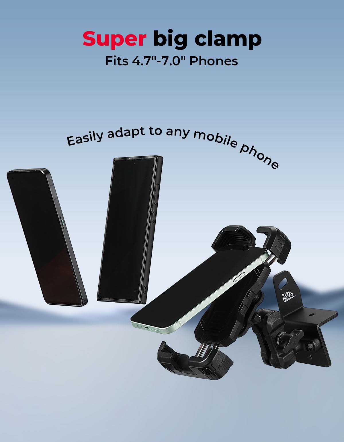 Phone Mount Holder for Polaris Ranger 1000/XP/Crew XP, Fits 4.7