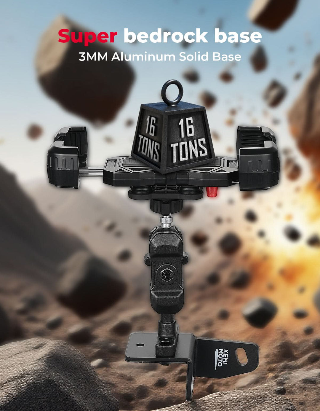 Phone Mount Holder for Polaris Ranger 1000/XP/Crew XP, Fits 4.7" - 7.0" Phones