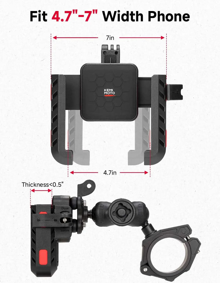 UTV Phone Mount Fit for 1.75"-2" Roll Cage,X3/RZR/Ranger