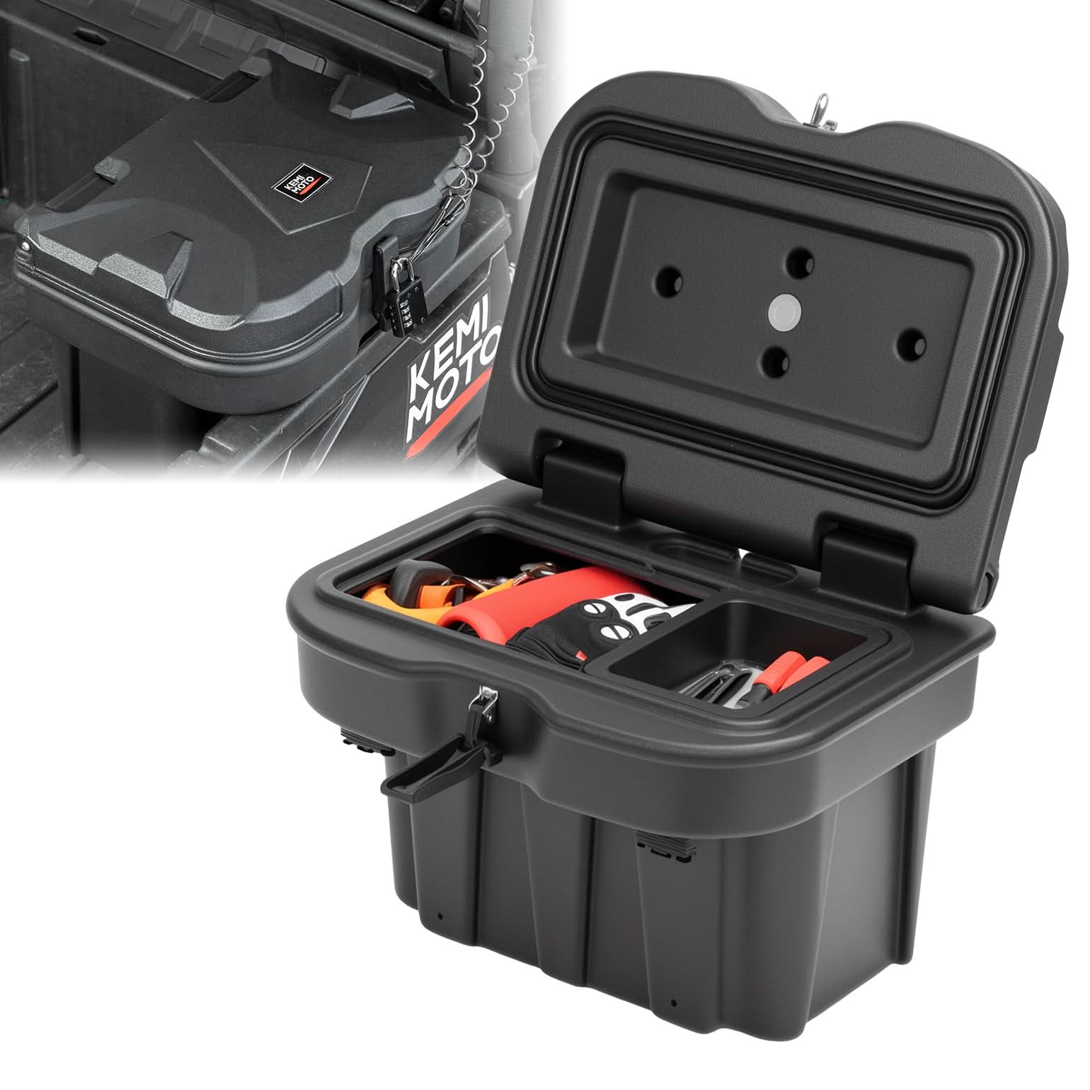 Can-Am Defender / Defender MAX / Commander Bed Storage Box (2016–2026) - Kemimoto