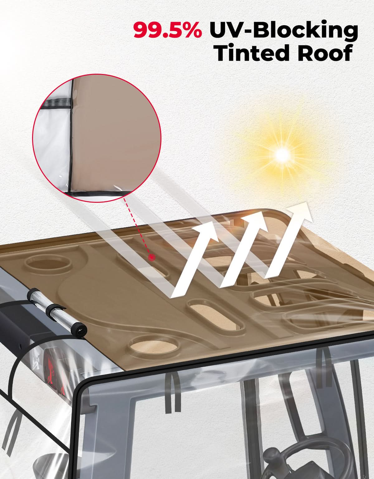 Forklift Cover for Rain with Rear Window, Waterproof Cab Enclosure Clear Fork Truck - Kemimoto