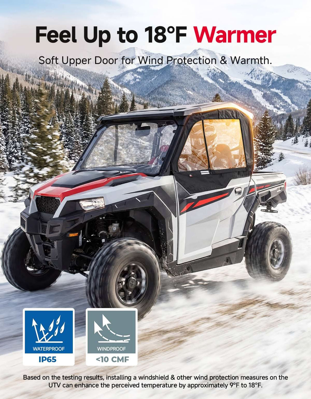 UTV Framed Upper Doors for Polaris General 1000