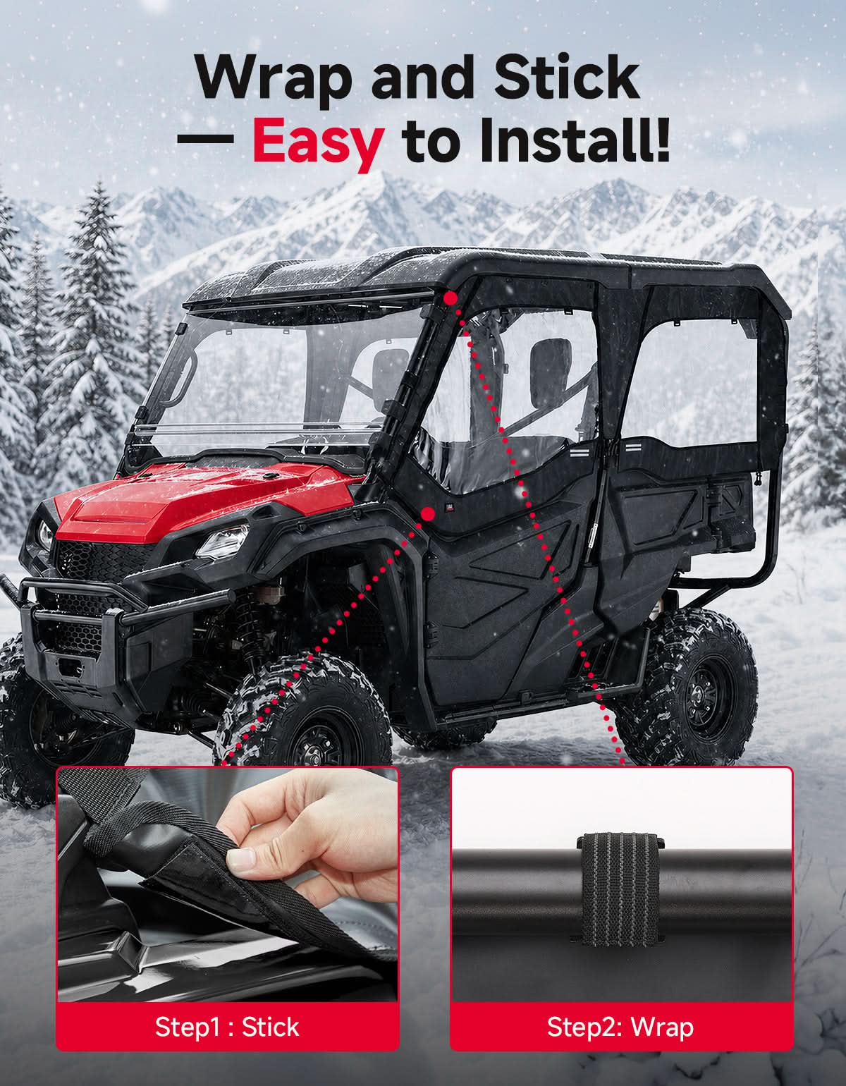 UTV Soft Upper Doors For Pioneer 1000-5