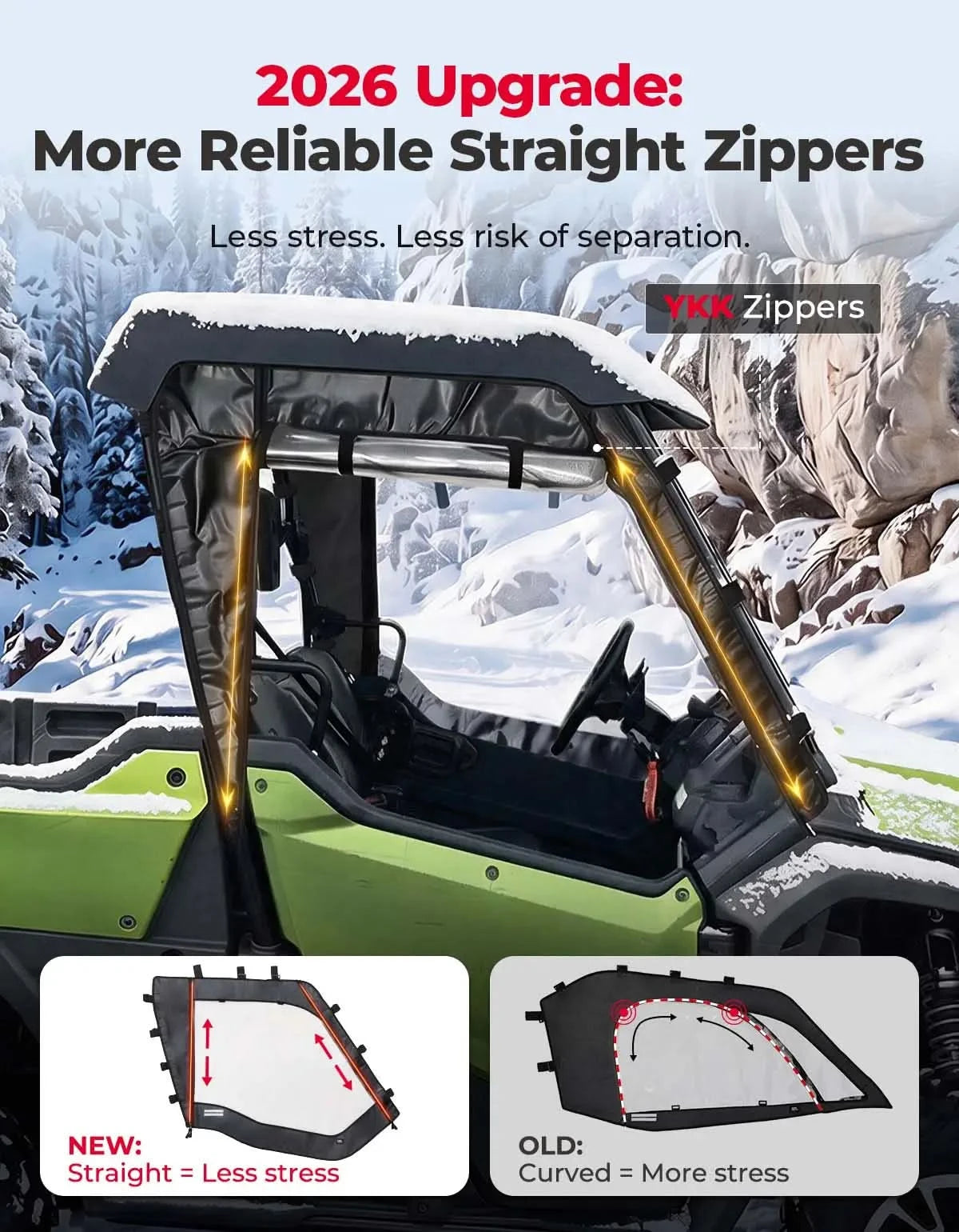 UTV Soft Upper Doors For Honda Pioneer 1000