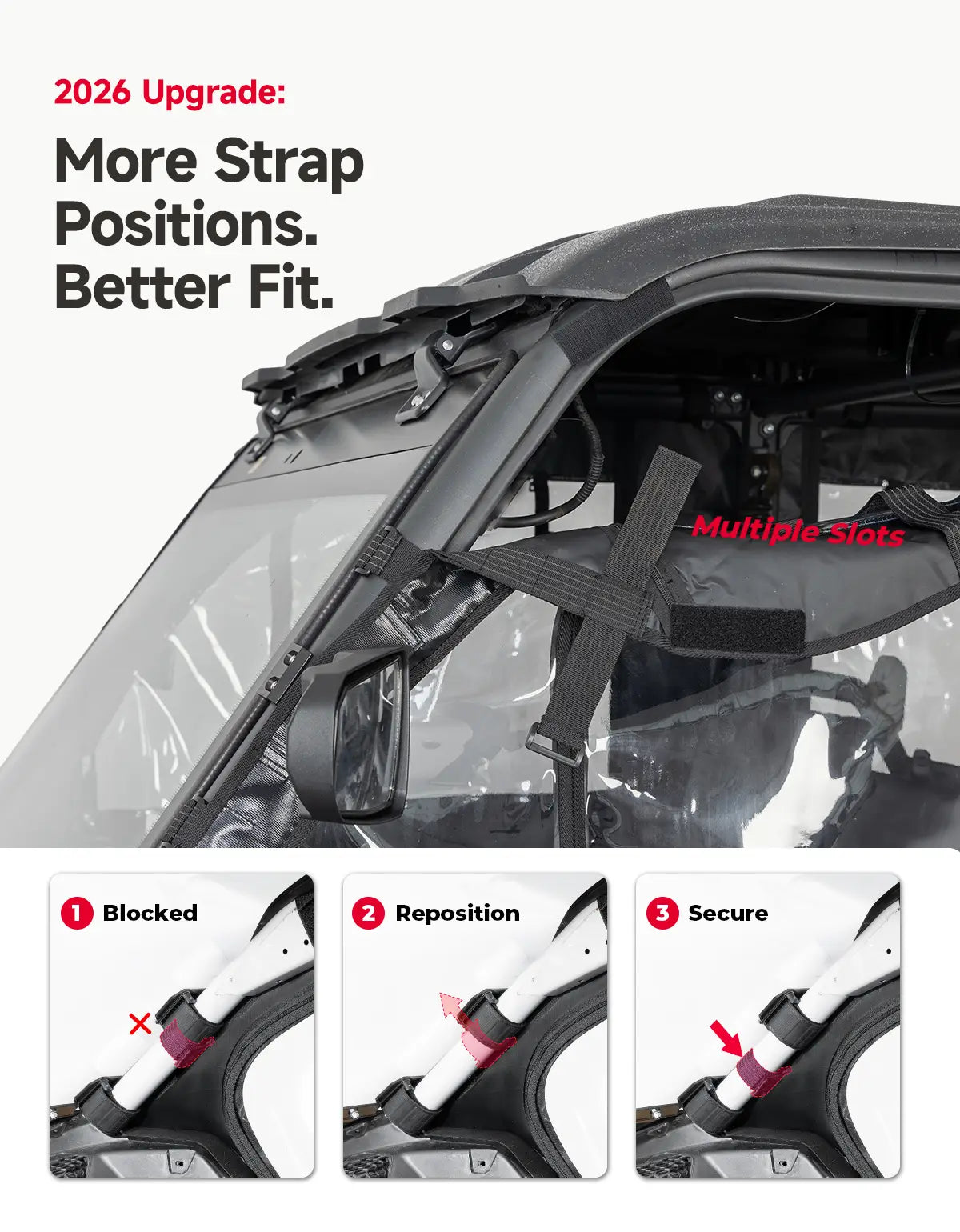 UTV Zipper Soft Doors for CFMOTO UForce 1000XL 2022-2026