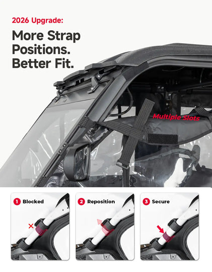 UTV Zipper Soft Doors for CFMOTO UForce 1000XL 2022-2026