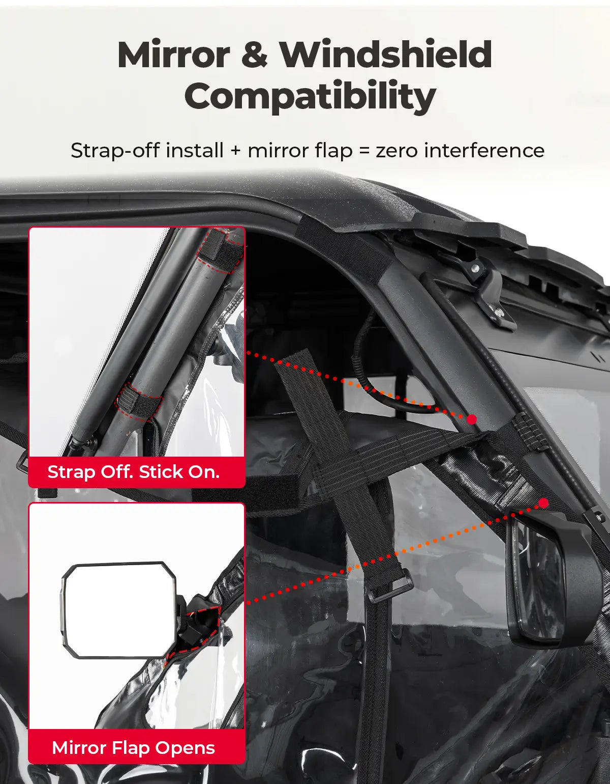UTV Zipper Soft Doors for CFMOTO UForce 1000XL 2022-2026