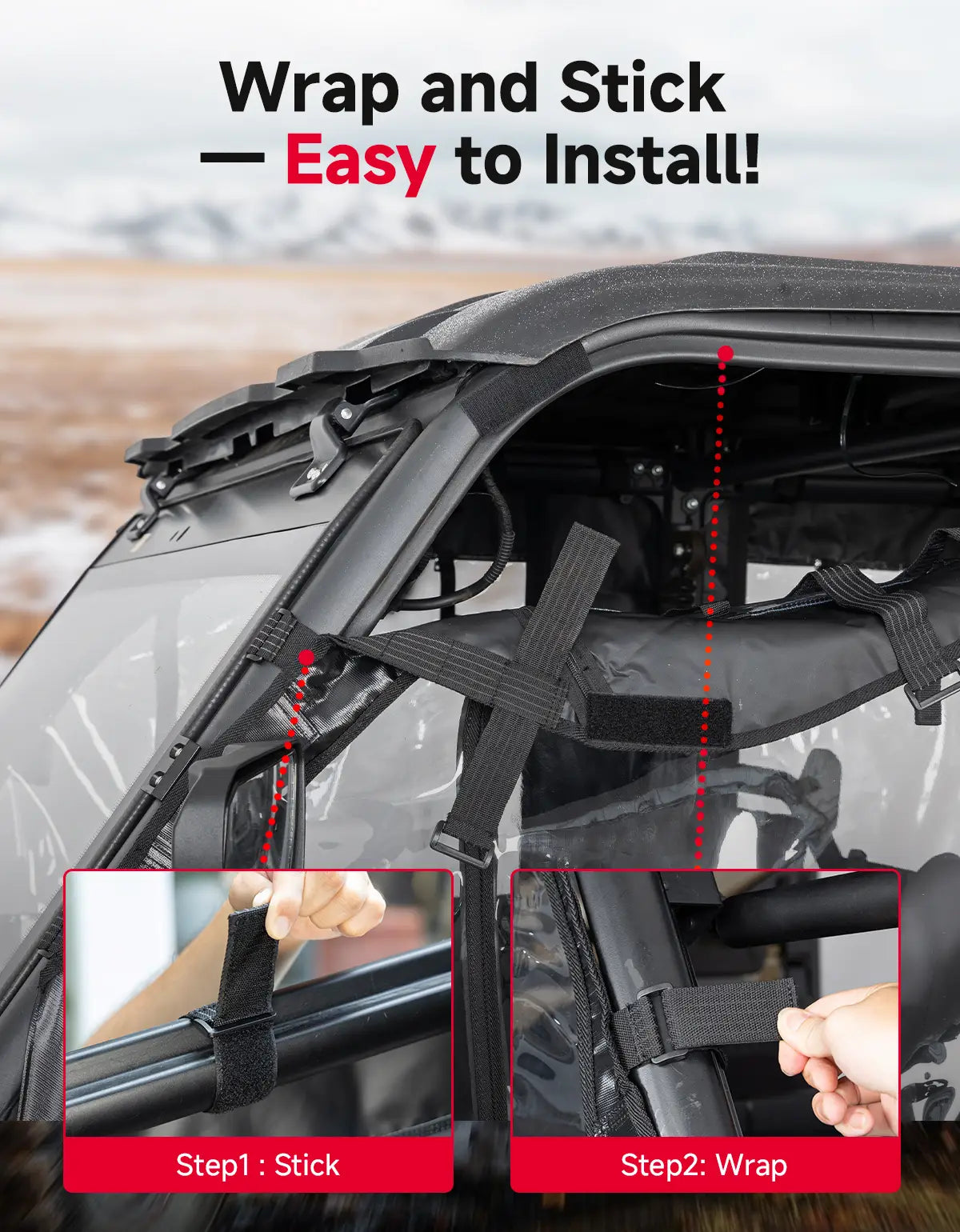 UTV Zipper Soft Doors for CFMOTO UForce 1000XL 2022-2026