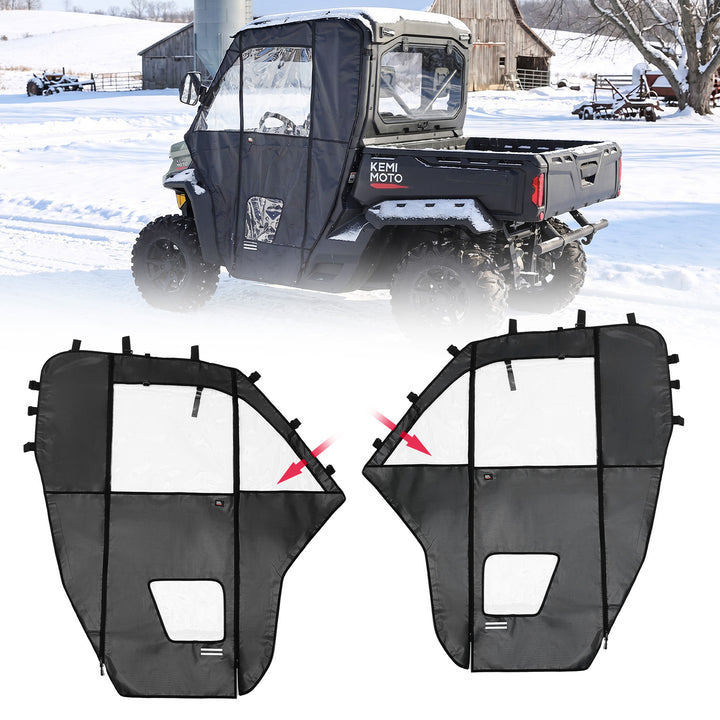 Soft Upper Doors For Can-Am Defender HD7 / HD8 / HD9 / HD10(2016+)