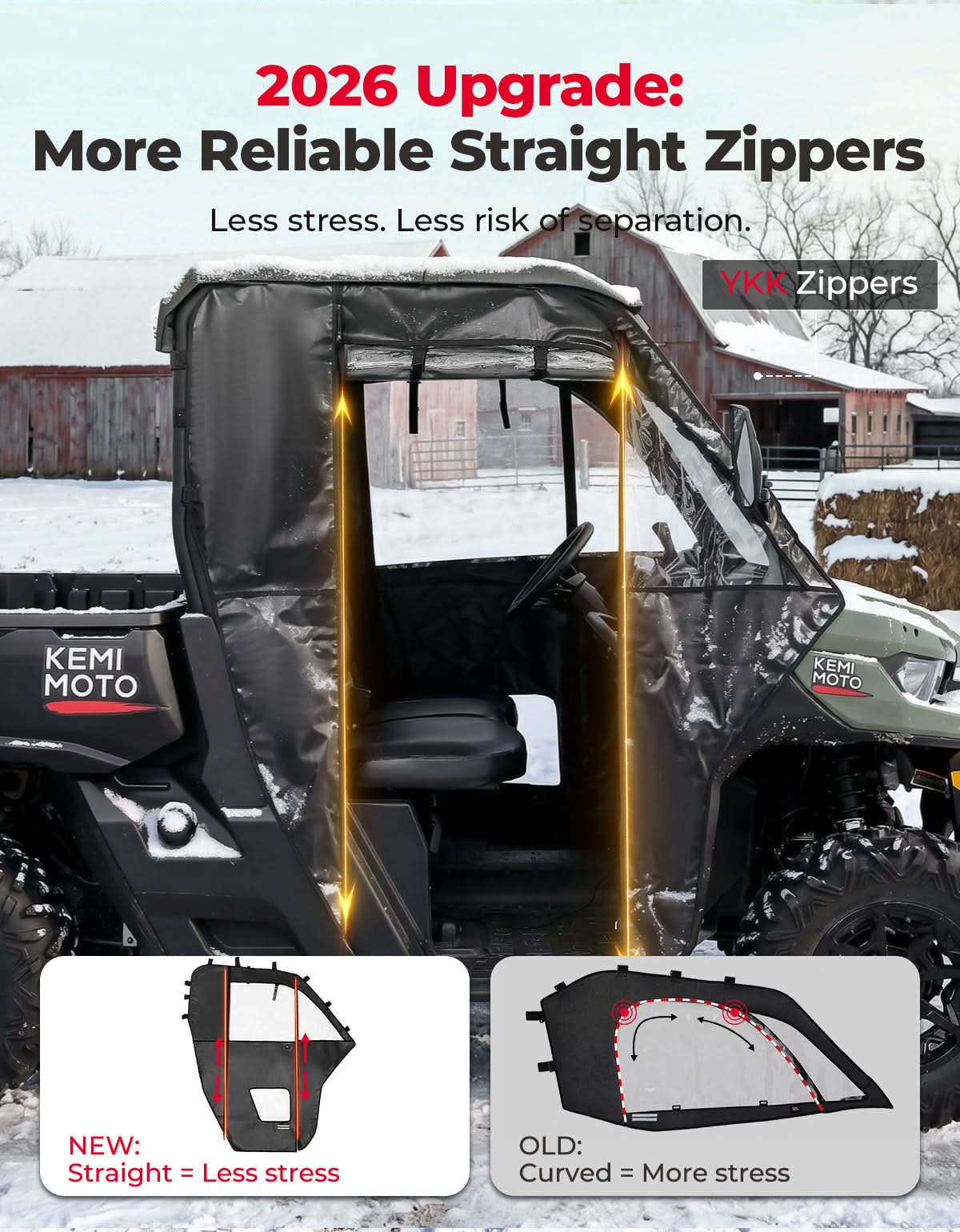 Soft Upper Doors For Can-Am Defender HD7 / HD8 / HD9 / HD10(2016+)