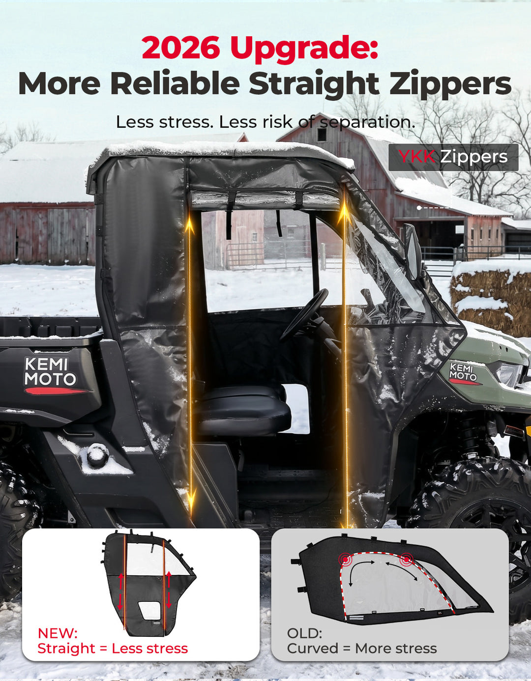 Soft Upper Doors For Can-Am Defender HD7 / HD8 / HD9 / HD10(2016+)