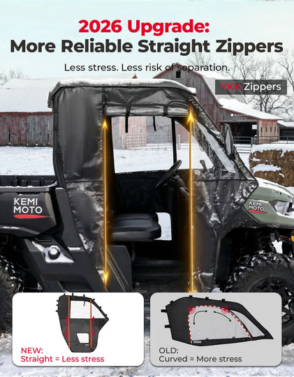 Soft Upper Doors For Can-Am Defender HD7 / HD8 / HD9 / HD10(2016+)