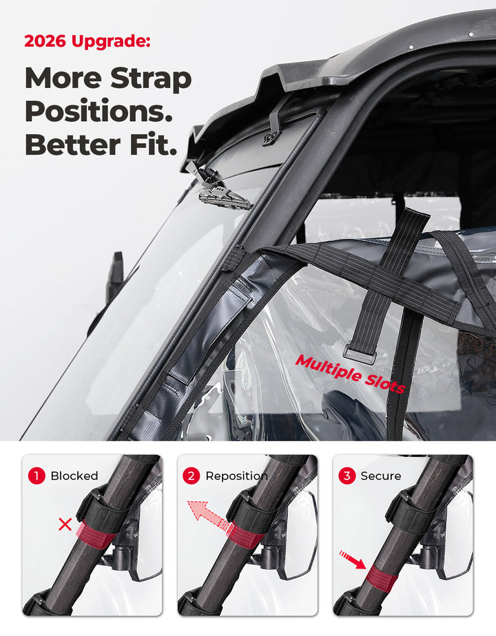 Soft Upper Doors For Can-Am Defender HD7 / HD8 / HD9 / HD10(2016+)