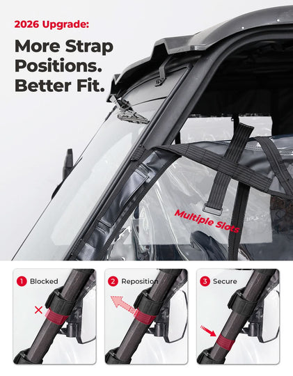 Soft Upper Doors For Can-Am Defender HD7 / HD8 / HD9 / HD10(2016+)
