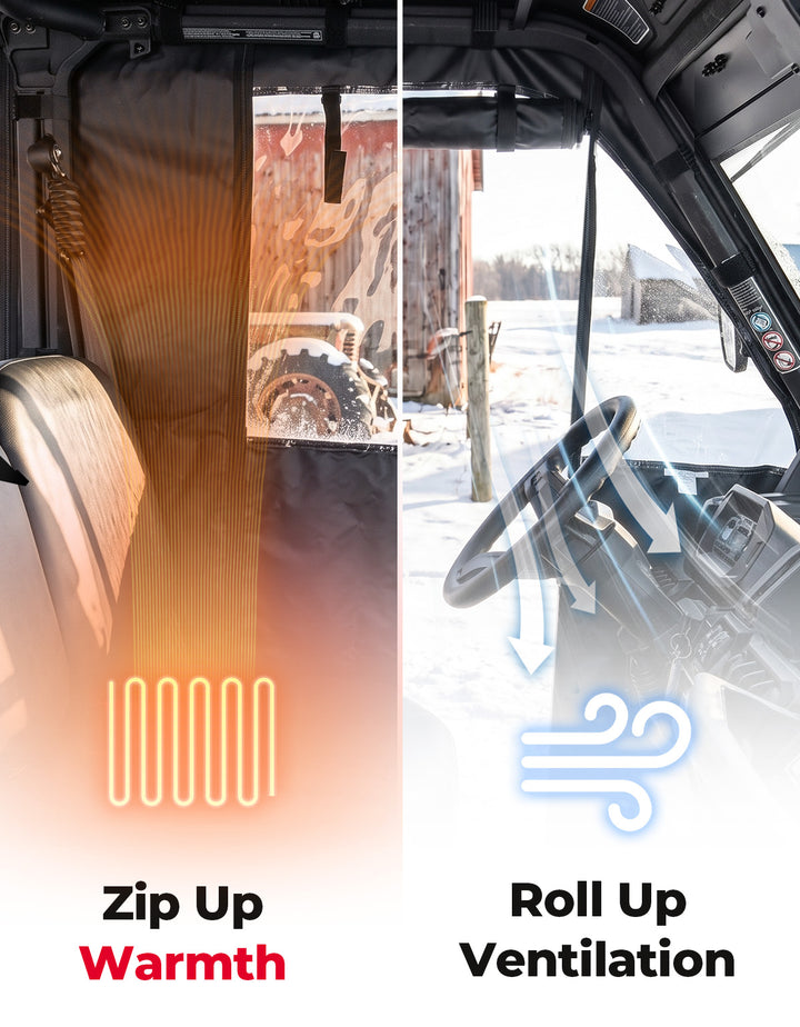 Soft Upper Doors For Can-Am Defender HD7 / HD8 / HD9 / HD10(2016+)