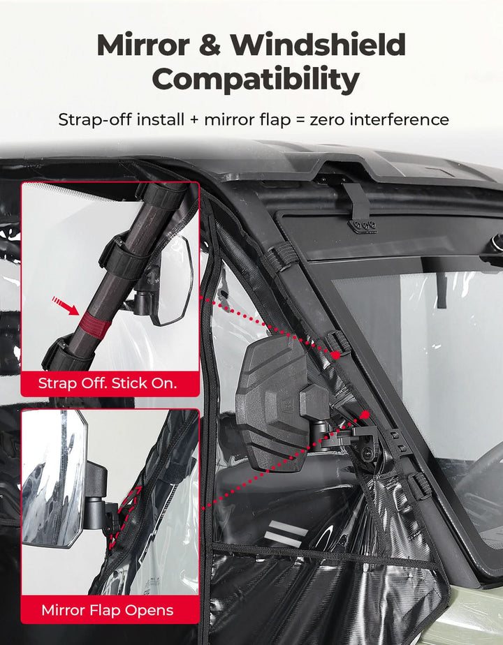 Soft Cab Enclosure Doors For Can-Am Defender MAX(2017+)