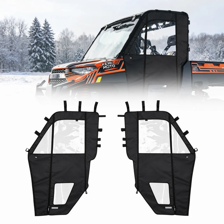 UTV Soft Doors with Upgraded Straight Zippers for Polaris Ranger XP 1000 / 1000 2026