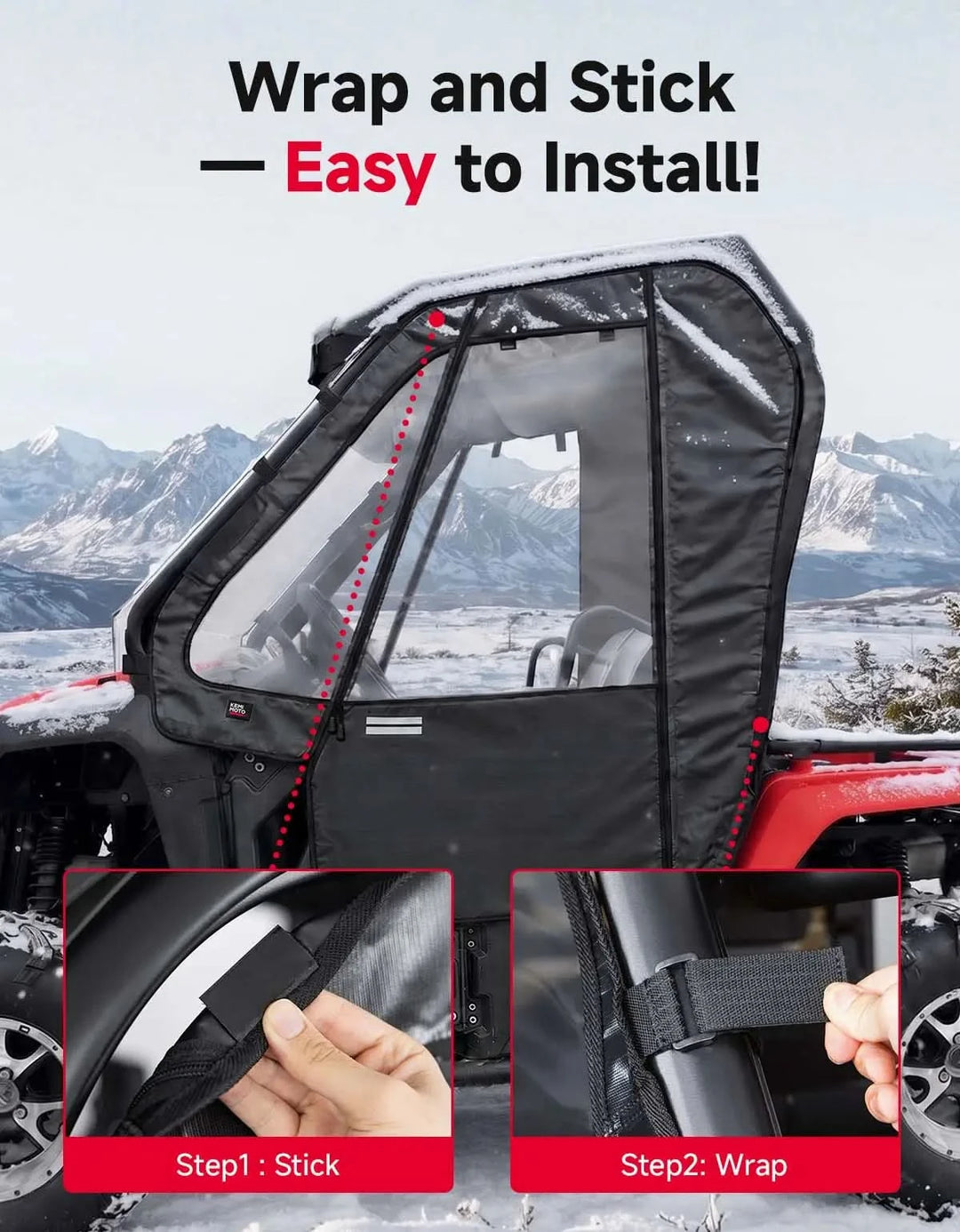 UTV Soft Upper Doors For Honda Pioneer 500/520
