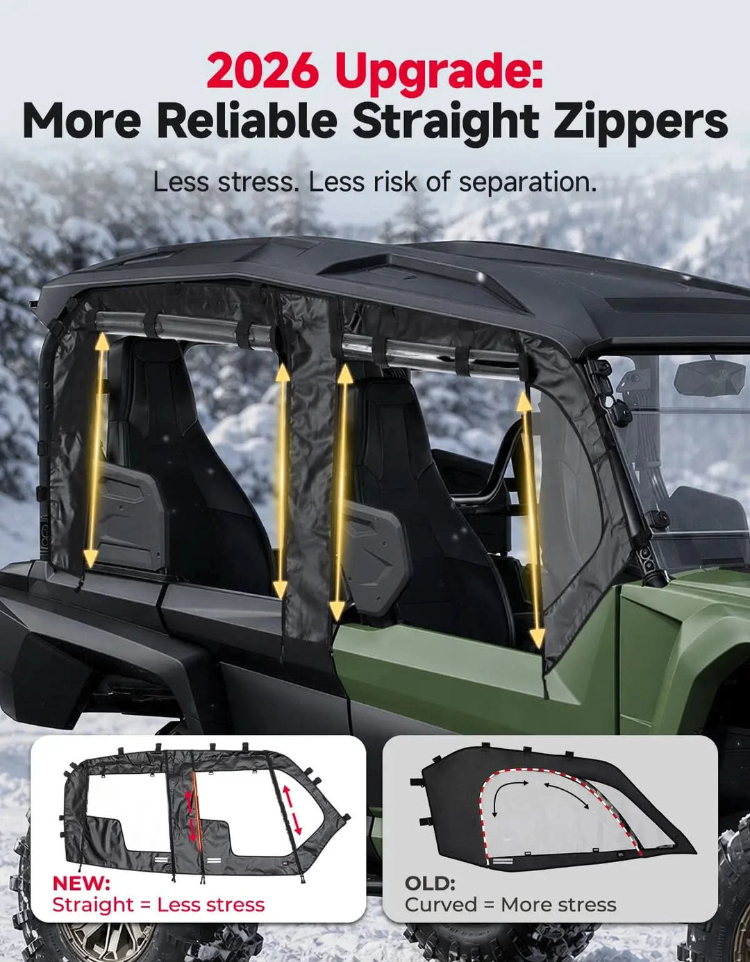 UTV Soft Upper Doors For 2021+ YAMAHA Wolverine X4