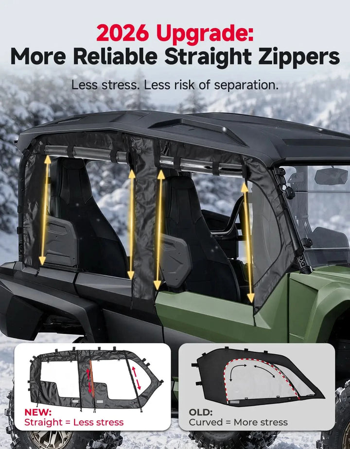 UTV Soft Upper Doors For 2021+ YAMAHA Wolverine X4
