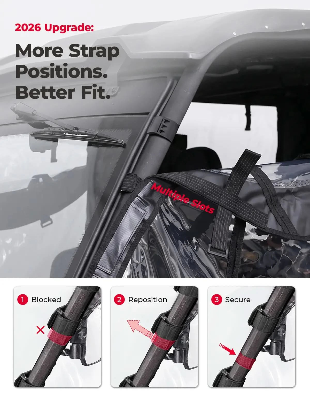 UTV Soft Upper Doors For 2021+ YAMAHA Wolverine X4