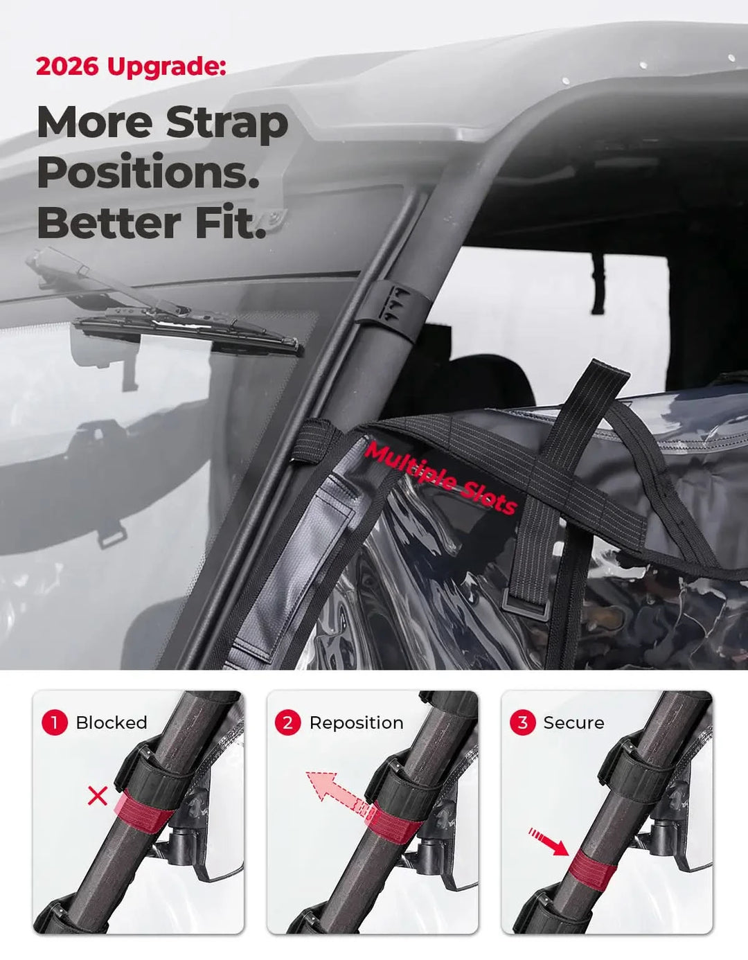 UTV Soft Upper Doors For 2021+ YAMAHA Wolverine X4