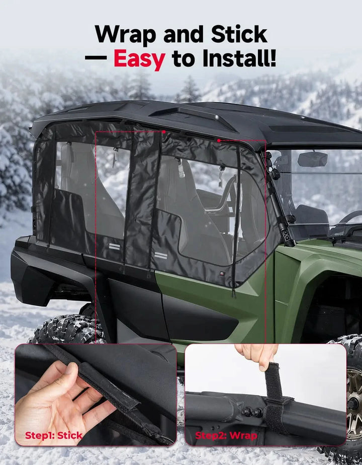 UTV Soft Upper Doors For 2021+ YAMAHA Wolverine X4