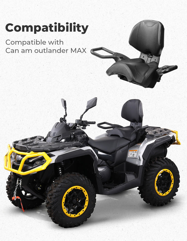 Can-Am Outlander MAX Passenger Rear Seat with Armrest (2012–2024) - Kemimoto