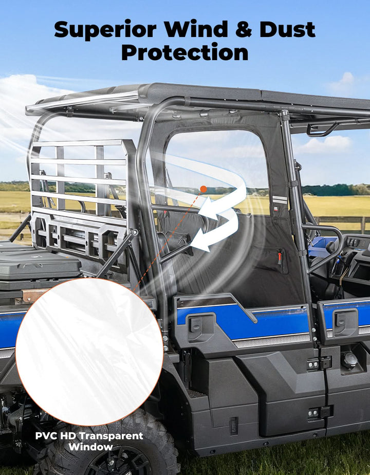 UTV Soft Rear Window for Kawasaki Mule PRO-FXT 2015+ - Kemimoto