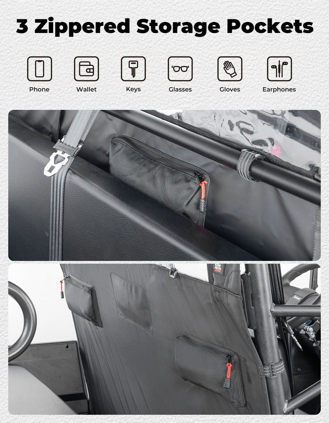 UTV Soft Rear Window for Kawasaki Mule PRO-FXT 2015+ - Kemimoto