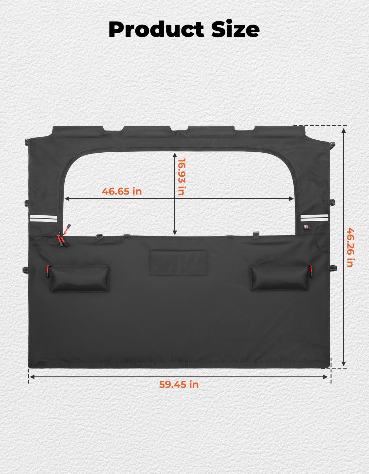 UTV Soft Rear Window for Kawasaki Mule PRO-FXT 2015+ – Kemimoto