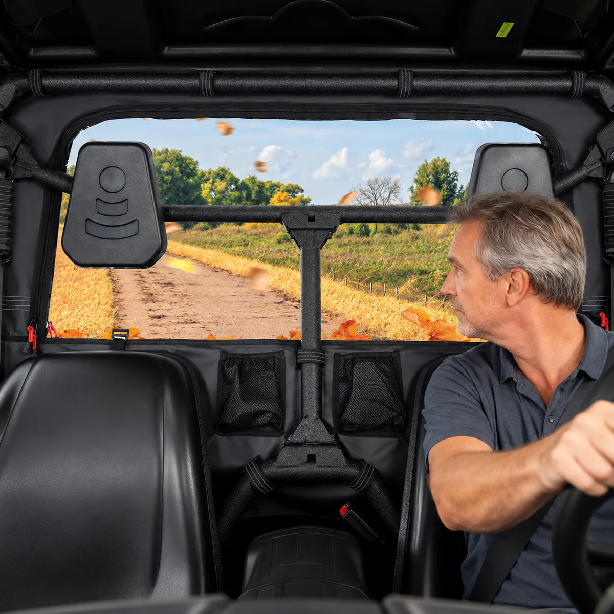 The passenger area feels less exposed