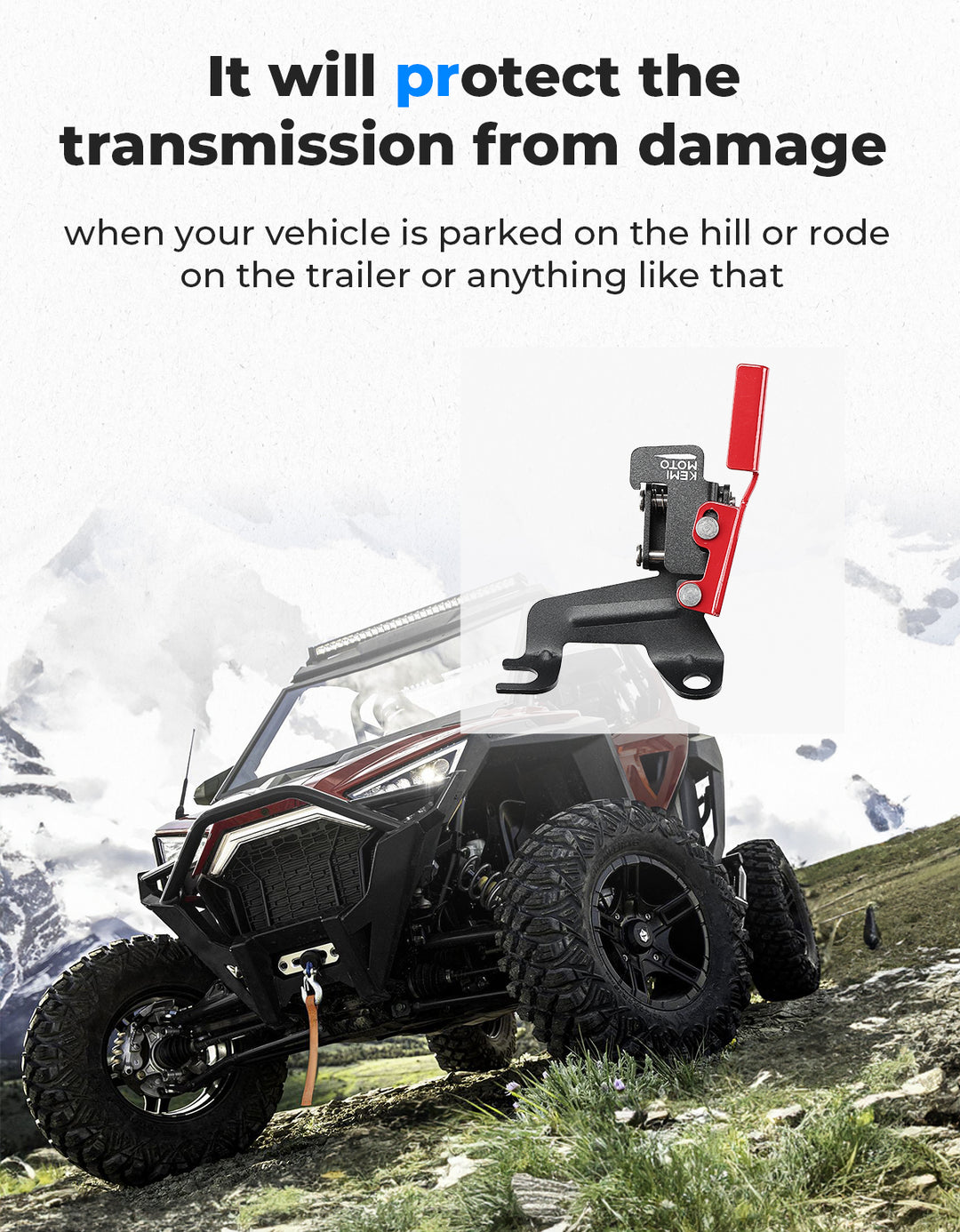 Upgraded Spring Parking Brake for Polaris RZR/Ranger