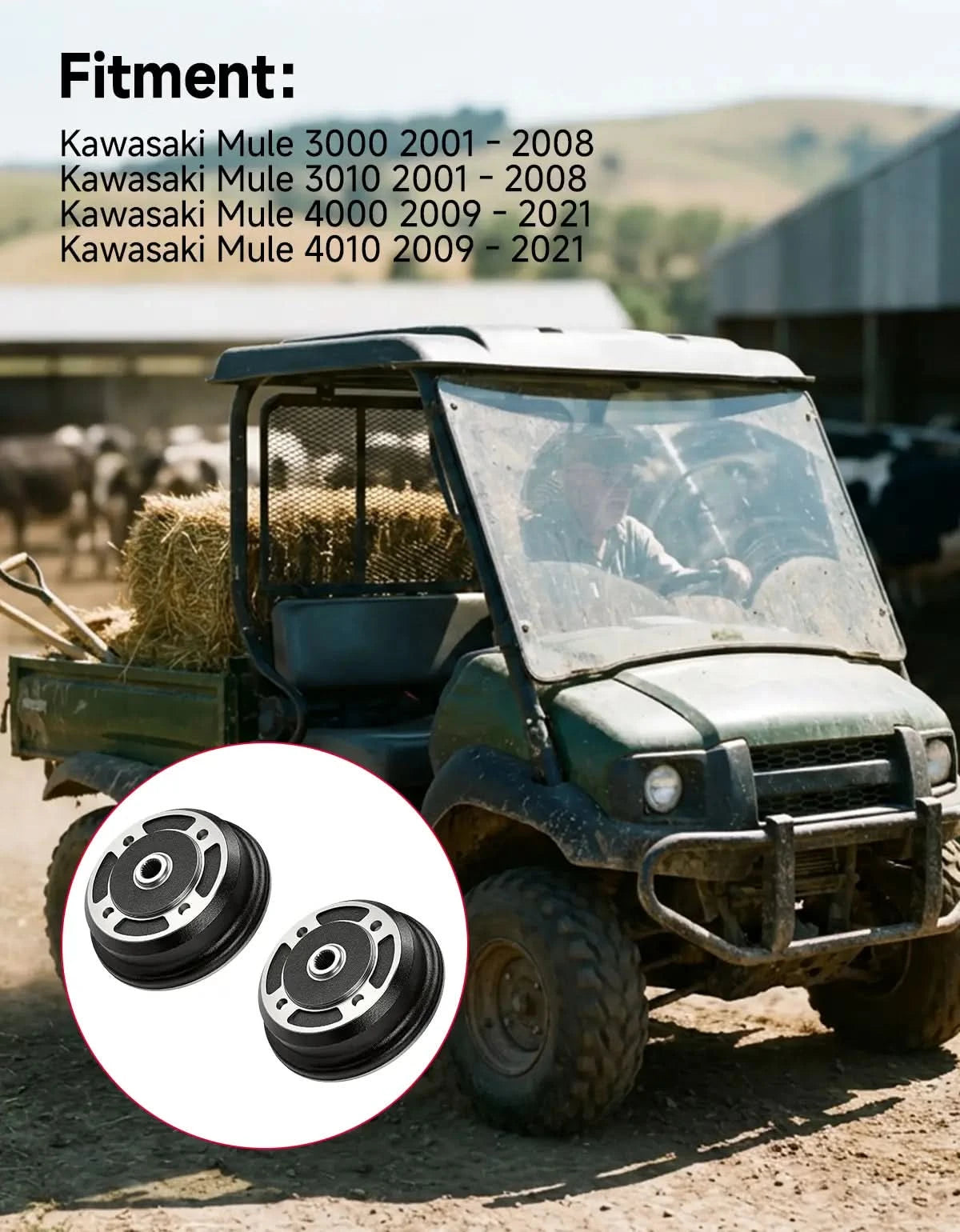 Front Brake Drum for Kawasaki Mule