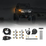Kit universal de luces de giro para UTV y bocina 105D para Polaris, Can-Am, Pioneer