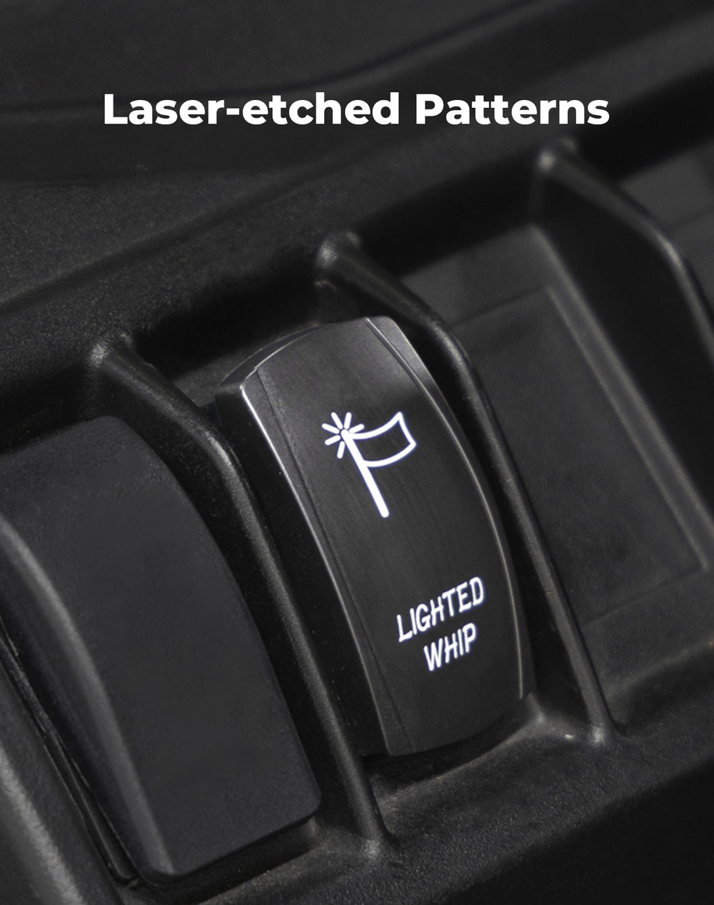 Whip Lights Rocker Switch with Wiring Harness Kit for 12V UTV ATV - Kemimoto