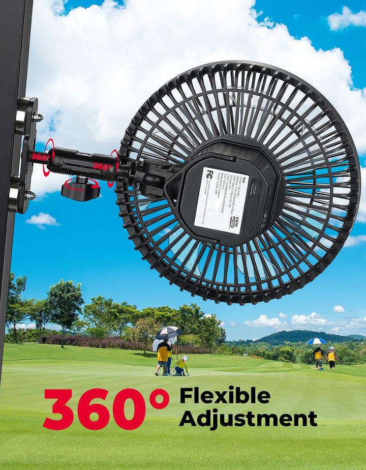 Magnetic Fan for Golf Cart, Forklift, Tractor, UTV - Kemimoto