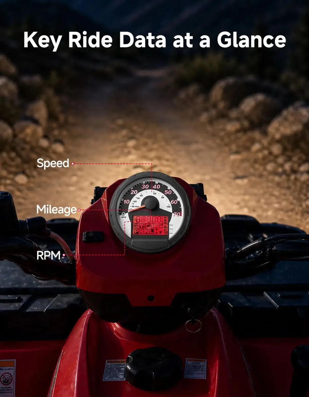 Speedometer Gauge Cluster Assembly Compatible with Polaris Sportsman 400 500 800 , Hawkeye 400 2011-2014