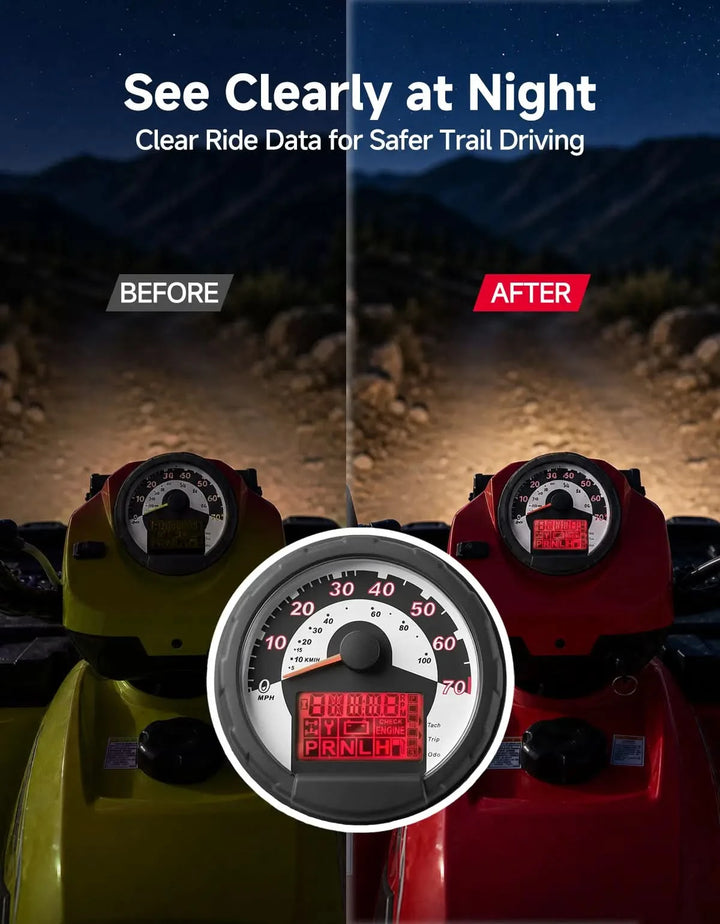 Speedometer Gauge Cluster Assembly Compatible with Polaris Sportsman 400 500 800 , Hawkeye 400 2011-2014