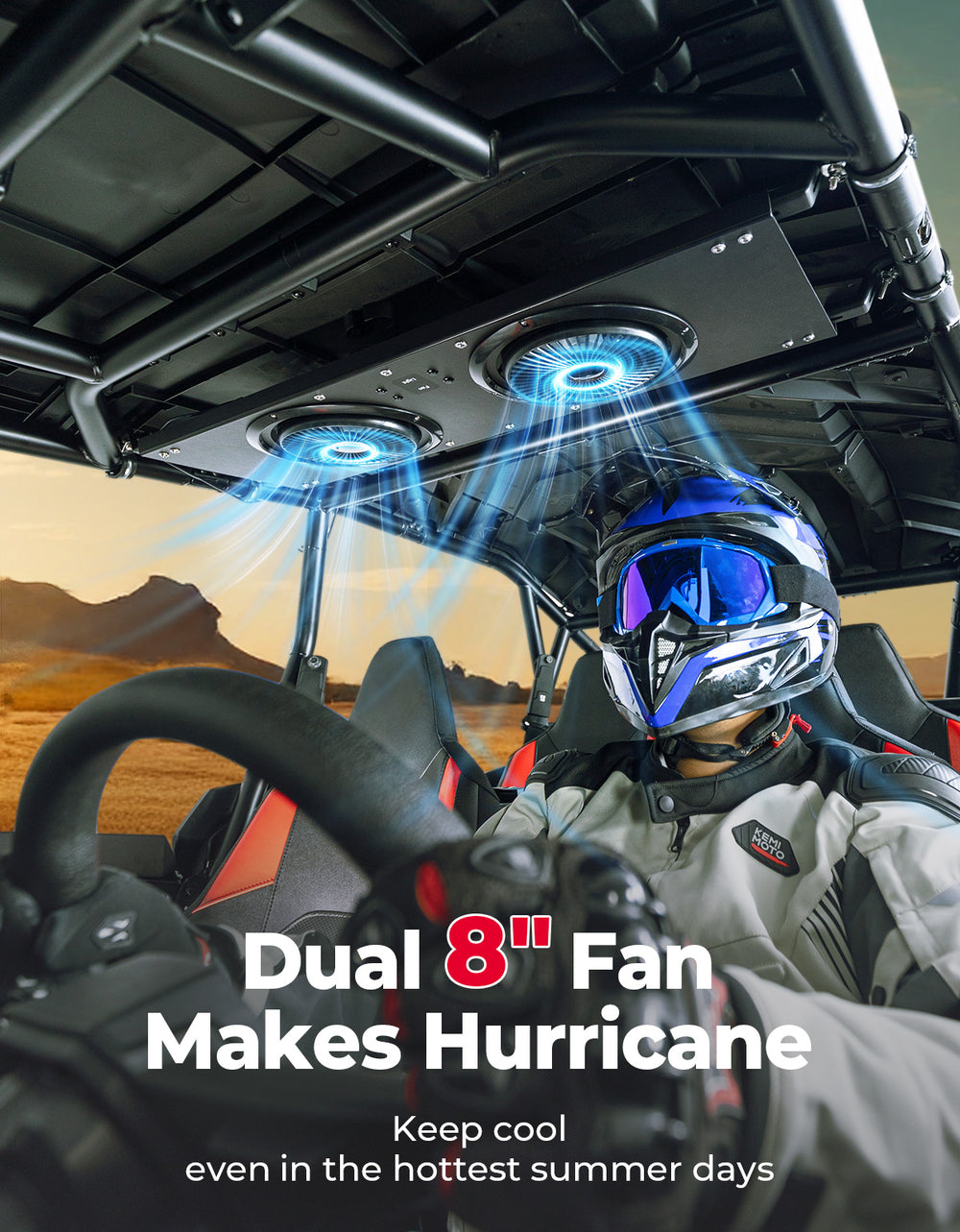 UTV overhead cooling fan - Kemimoto