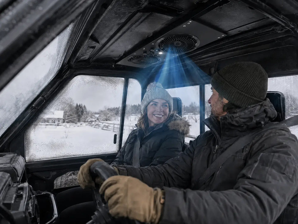 Winter cab airflow and fogging relief