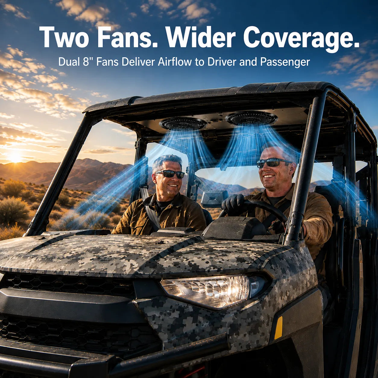 Full-cabin airflow keeps more of the riding area comfortable