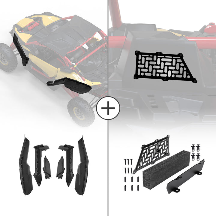 Noise Reduction Kit & Max Mud Fender Flares For Can-Am Maverick X3 / MAX - Kemimoto